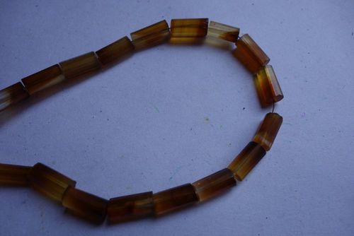 Round Brilliant Cut Bio Chalcedony Faceted Tube