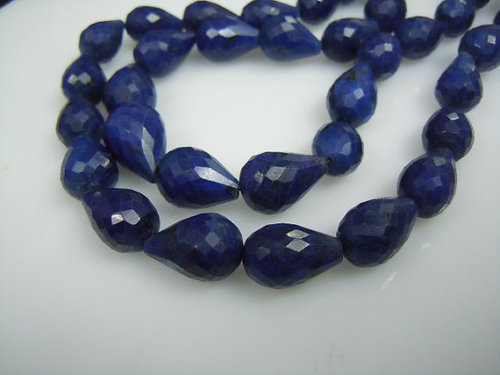 Pear Cut Blue Sapphire Faceted Drops