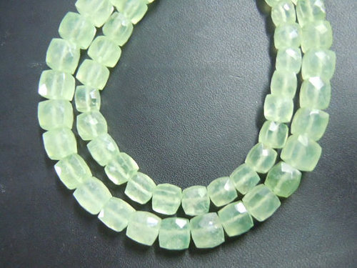 Cushion Cut Prehnite Faceted Box