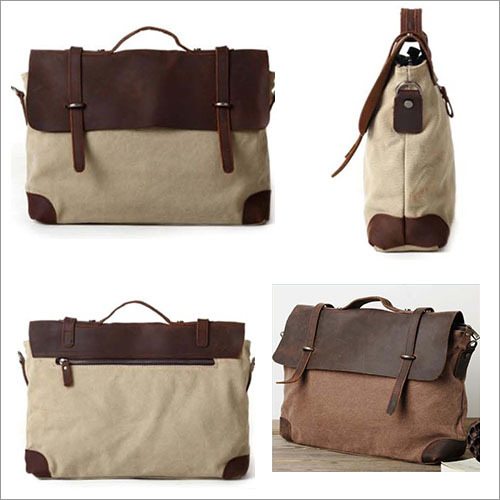 Canvas Leather Bag By AGILE EXIM PVT. LTD.