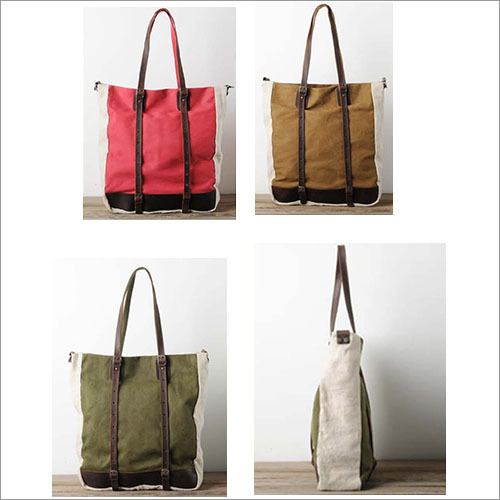 Leather Canvas Bag
