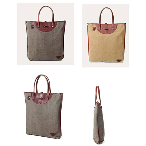 Canvas Leather Carry Bag By AGILE EXIM PVT. LTD.