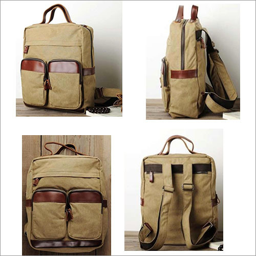 Canvas Leather Bag By AGILE EXIM PVT. LTD.