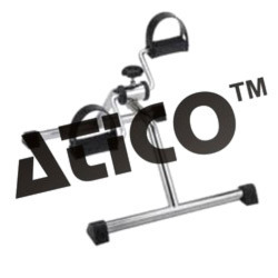 Folding Pedal Exerciser - Steel Frame, 35 Cm Width, Silver | Portable, Foldable, Adjustable Resistance, Quiet Operation