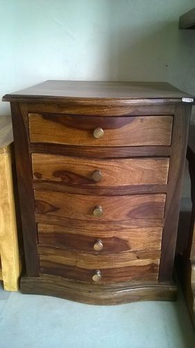 Sheesham Wood Chest - 36x18x30 Inches, Dark Brown | Four Drawers, Brass Knobs, Smooth Sliding, Easy Assembly, Classic Style