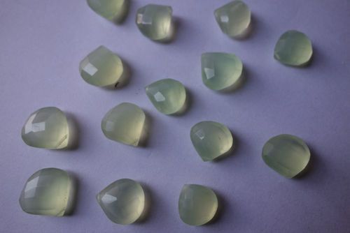 Aquamarine Green Chalcedony Faceted Brioletters