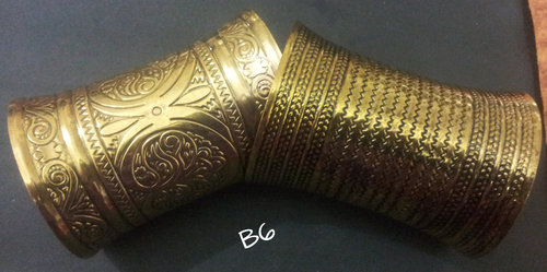 Long Golden Oxidised Kada