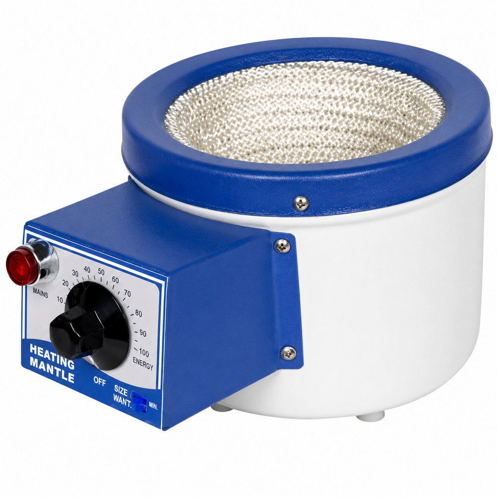 Heating Mantle - Non-Rusting Aluminium, 50-1000ml Capacity | 220/230V AC, High Temp Resistance Up to 350Â°C, Durable White Finish