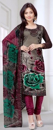 Multicolor Synthetic Printed Light Weight Salwar Suit
