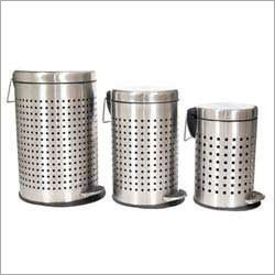 SS Square Perforated Pedal Bin
