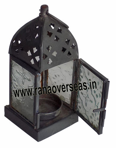 Iron Metal Small Tea Light Lanterns 10313