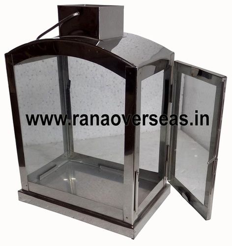 Silver Steel Lantern 10365