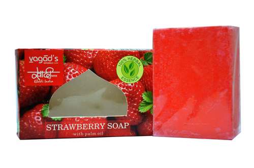 Vagad's Khadi Strawberry hand made organic soap .