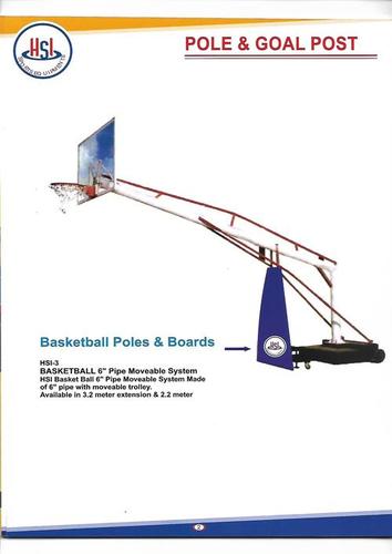 White Basketball Poles & Board