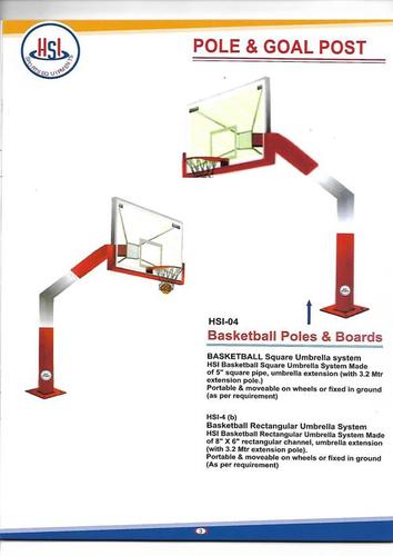 White Basketball Poles & Board