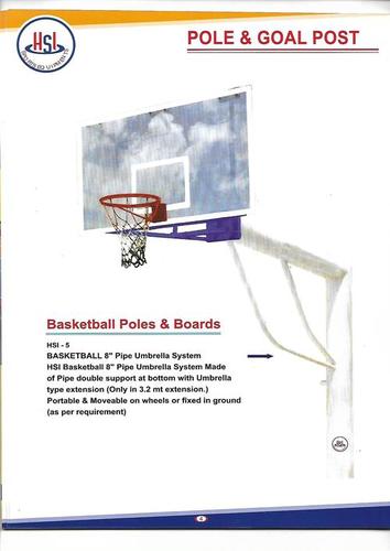 White Basketball Poles & Board