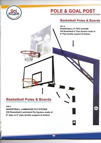 White Basketball Poles & Board