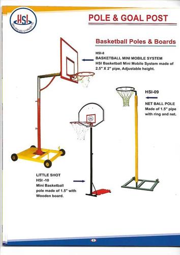 Black Basketball Poles & Board