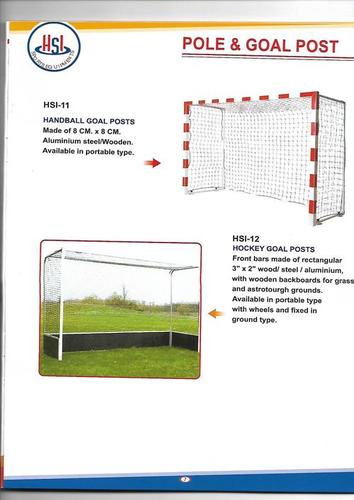 White Hockey Goal Post