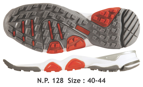 Phylon N.P. 128 A - Rubber, Size 40-44, Grey | Durable, Lightweight, Comfortable, Versatile, Supportive, Breathable Athletic Sole