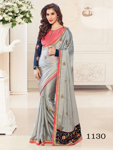 Designer Stylish Latest Georgette Thred Work Saree