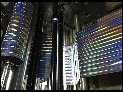 Metalised Rainbow Pillar Hologram Films