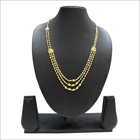 Gold Plated Football Mala - Copper Base Material, 24Ct Finish, Golden Color | Women's Jewelry Set, Perfect for Anniversary, Engagement, Gift, Party, Wedding