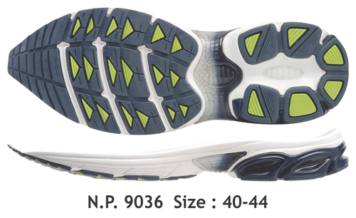 Phylon N.P. 9036 B - Phylon, Sizes 40-44, Dark Blue, Density 0.9-1.1 g/cm³ | Durable, Lightweight, Comfortable, Shock Absorption, High Grip, Shore A 60-70