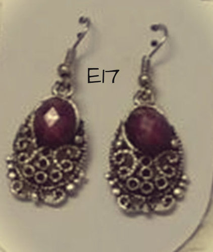 Jhumka with Purple Bead