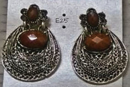 Brown Bead Earring
