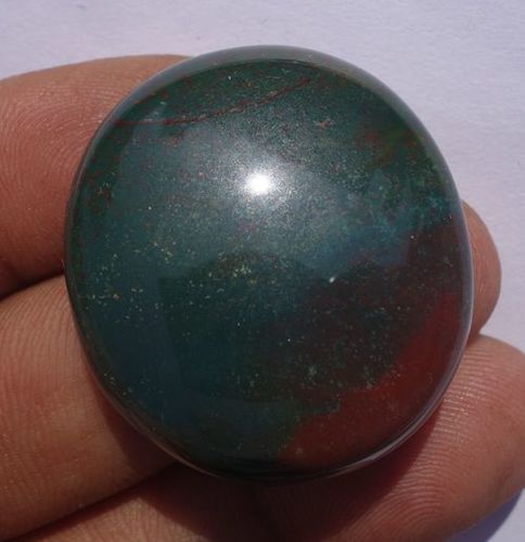 Green Blood Agate Pendant Cabochon