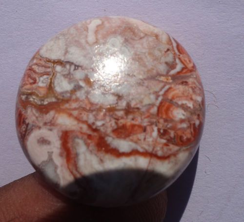 Round Crazzy Less Agate Pendant Cabochon