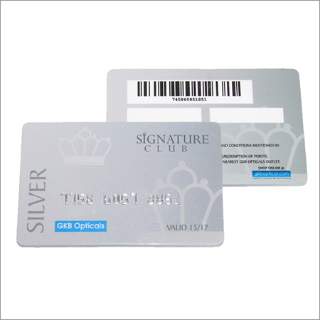 Plastic Embossed Cards Size: Standard