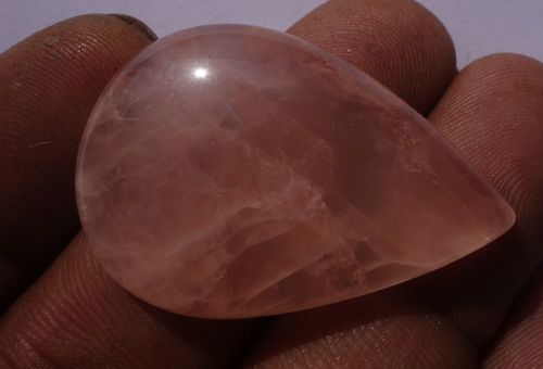 Pear Rose Quartz Pendant Cabochon