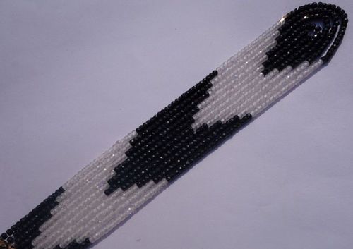 Black/White Zircon Faceted Necklace