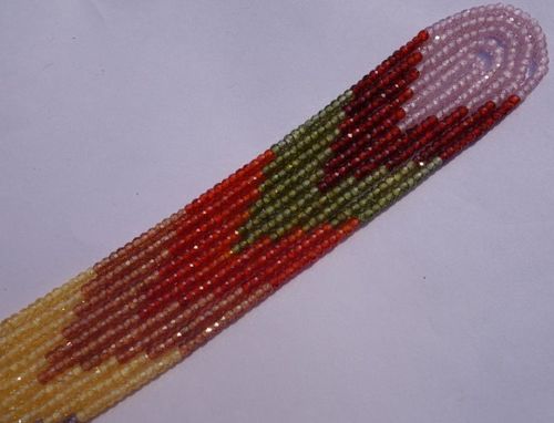 Multi Zircon Faceted Necklace