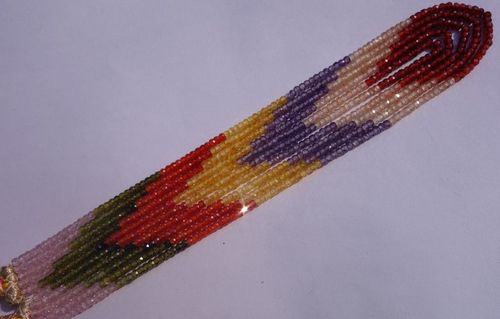 Multi Zircon Faceted Necklace