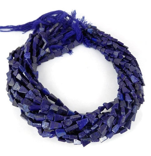 Blue Lapis Lazuli Trillion Rondelle Beads