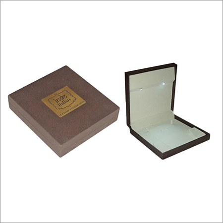 Gold Plated LED Necklace Set Jewellery Box