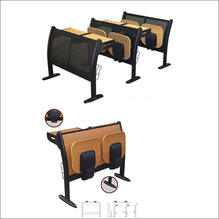 Typical Class Room Table with Foldable Seat