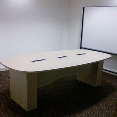 Meeting Table with Wooden Support Structure