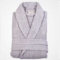 Terry Bathrobe - Cotton, Size S-xxl, Length 120-140cm, Color Grey | Absorbent, Comfortable, Soft, Easy Care, Durable, Shrink Resistant, Ideal For Home, Hotel, Spa
