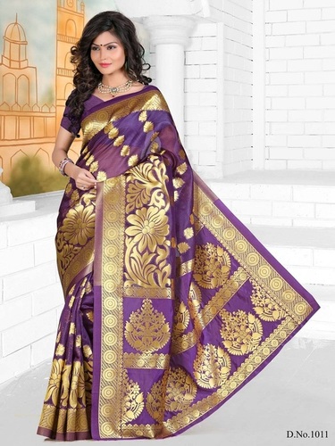 Fancy Designer Stylish Latest Bangalore Silk Saree