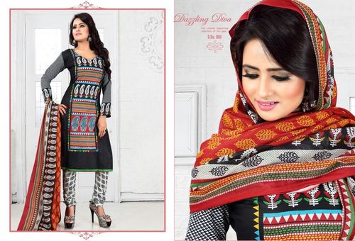 Trimurti cotton printed dress material