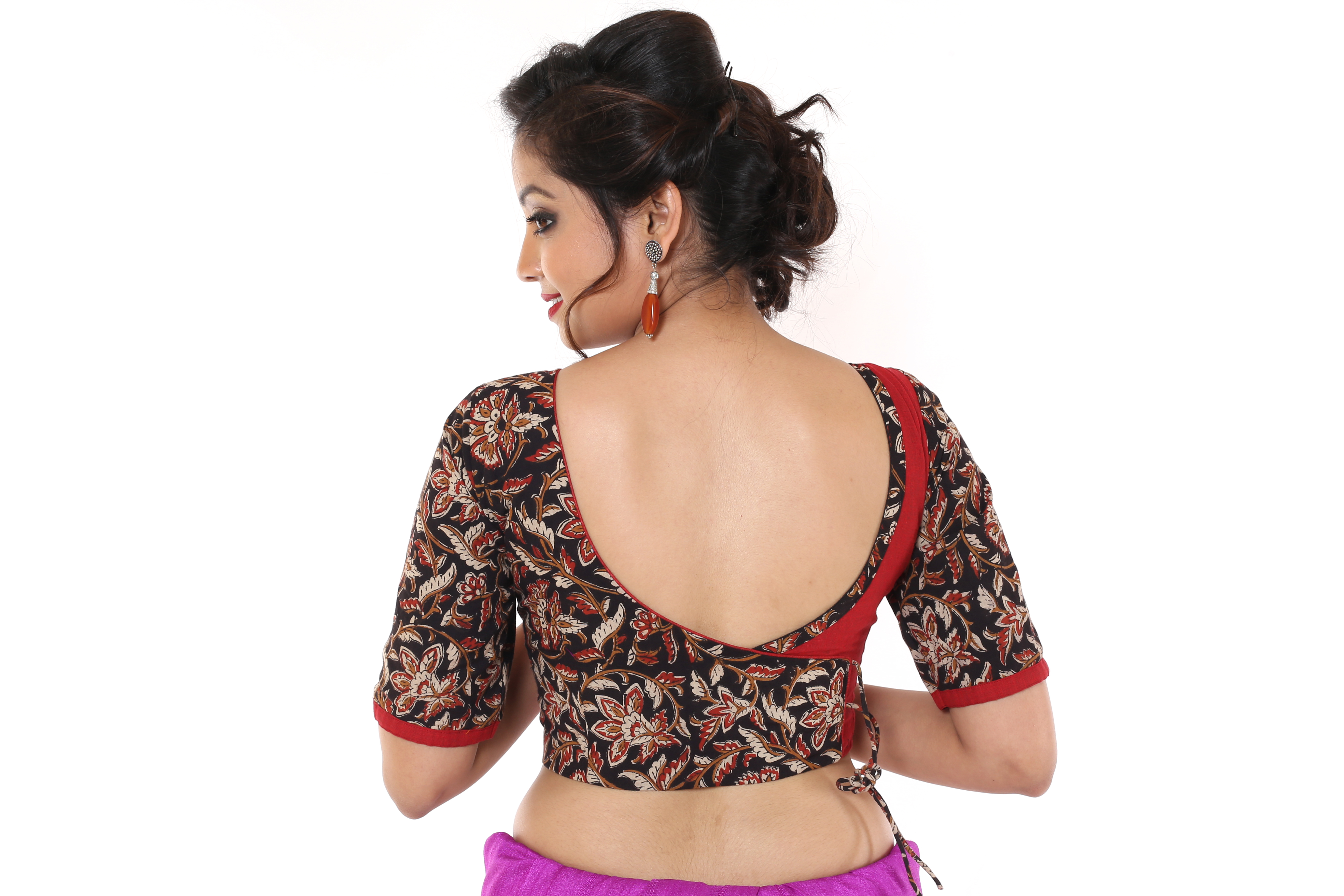 kalamkari blouse material online shopping