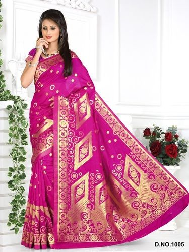 Fancy Designer Stylish Latest Bangalore Silk Saree