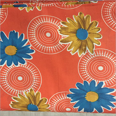 Orange Printed Cotton Fabric