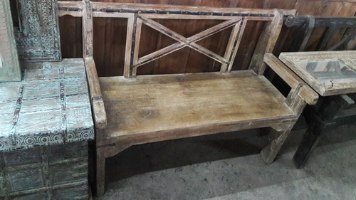 Woooden White Bench