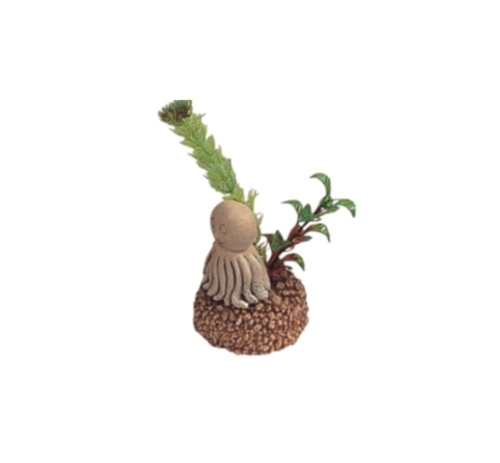 Poly Resin Ornament - 3x2x2 Inches, Brown Matte | Durable, Easy to Clean, Octopus Design