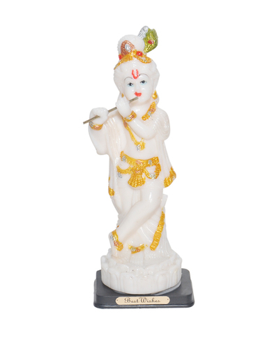 Bansuri Krishan Idol - 812.8 mm Ceramic Durable Polished Finish Hindu Religious Theme Night Glow Design